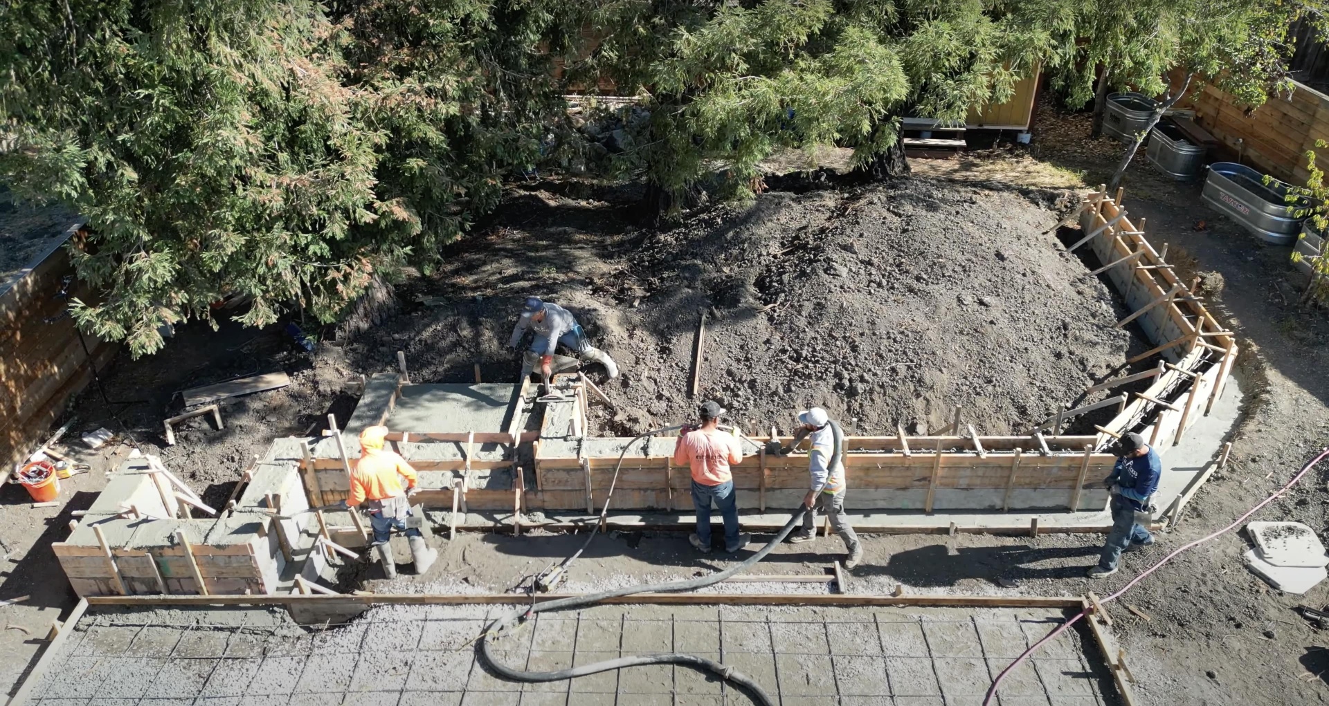 Foundation work and concrete construction in Dover, NH Concrete foundation construction showing professional formwork and preparation